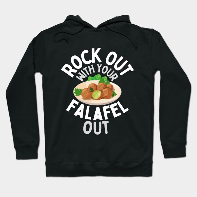 Rock Out with your Falafel Out! Hoodie by Fish Fish Designs